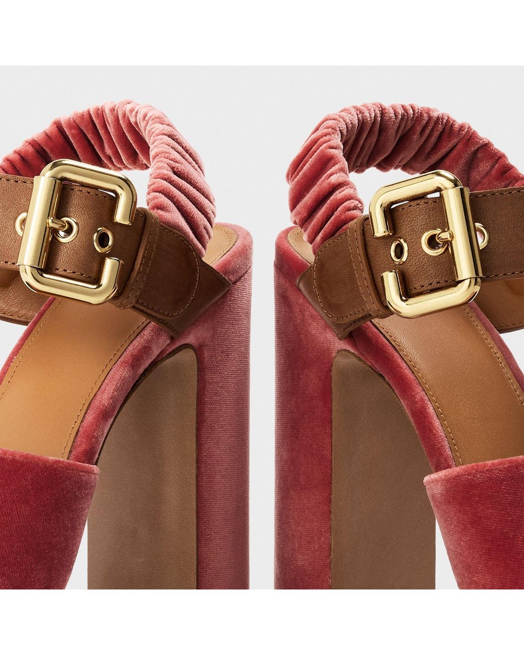 Chloé Pink Paddington Platform High-Heeled Sandals