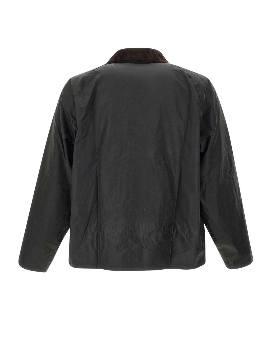 Barbour Black Corduroy Collar Buttoned Jacket for men