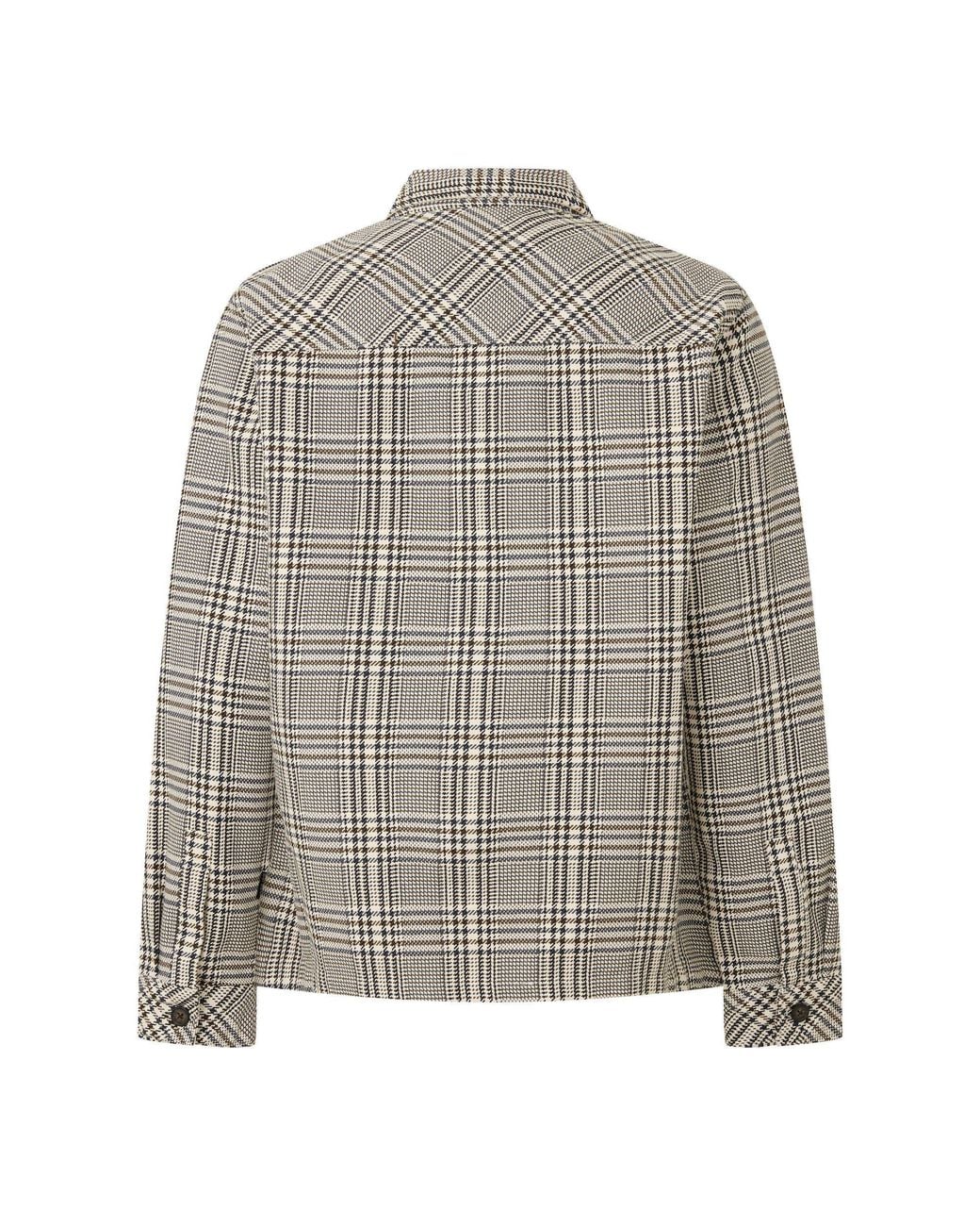 Barbour Gray Check Overshirt for men