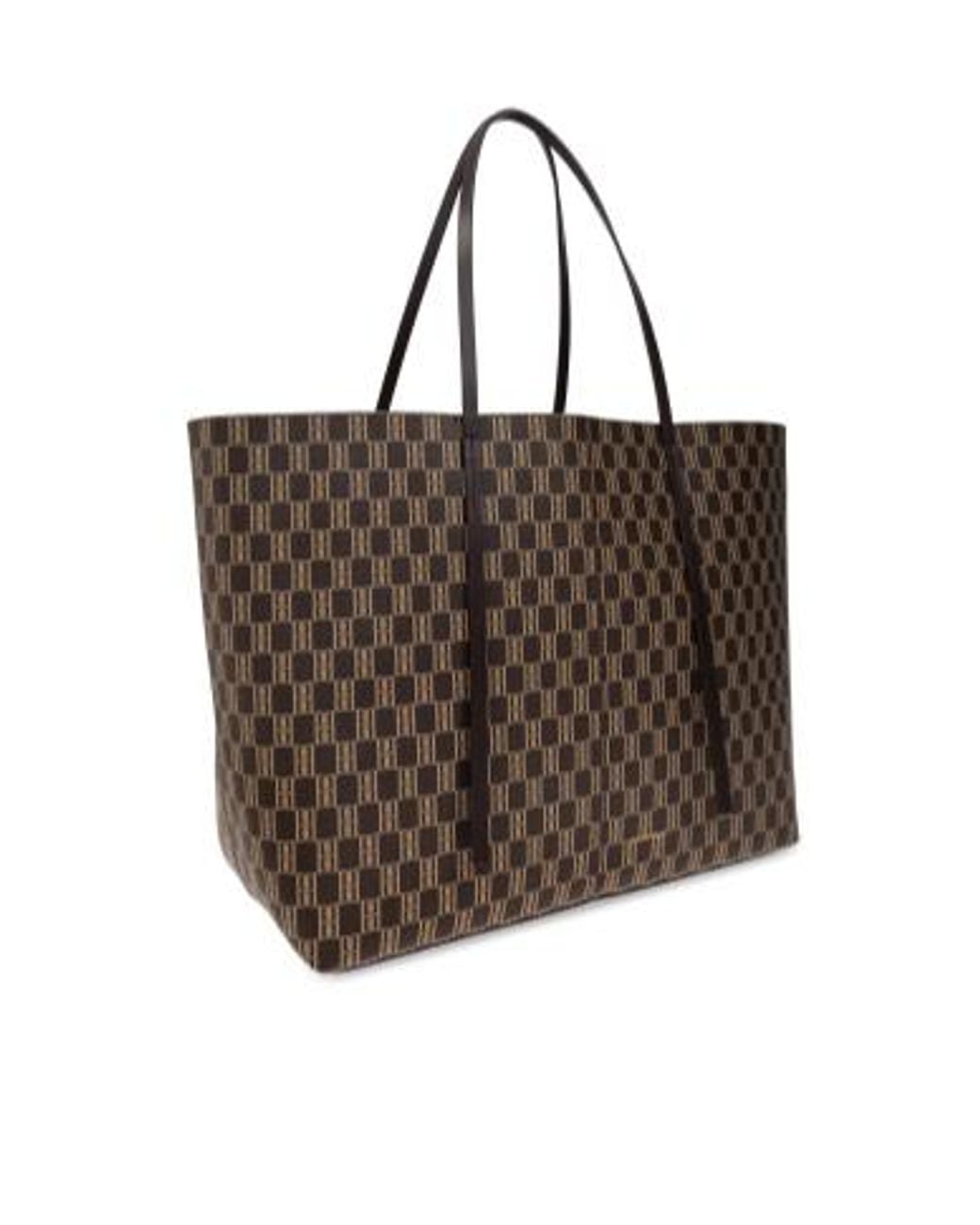 By Malene Birger Brown Signature Pattern Tote Bag