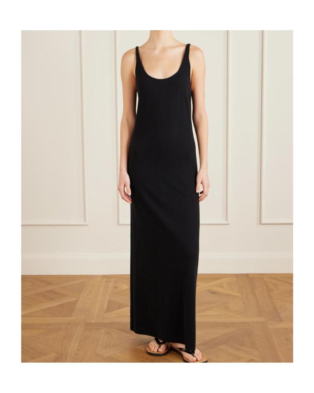 The Row Black Nareen Cashmere Maxi Dress