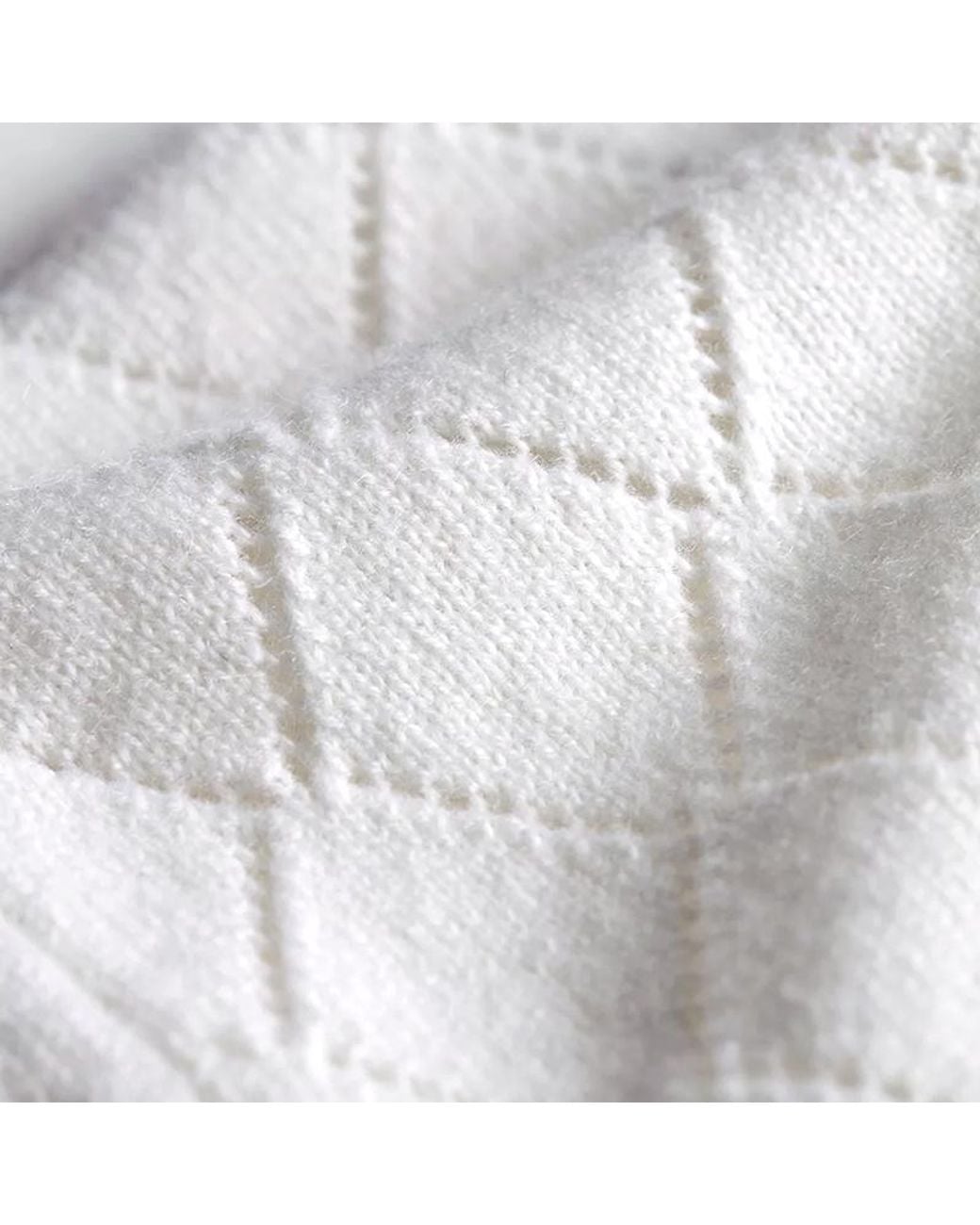 Dior White Long Sleeve Sweater