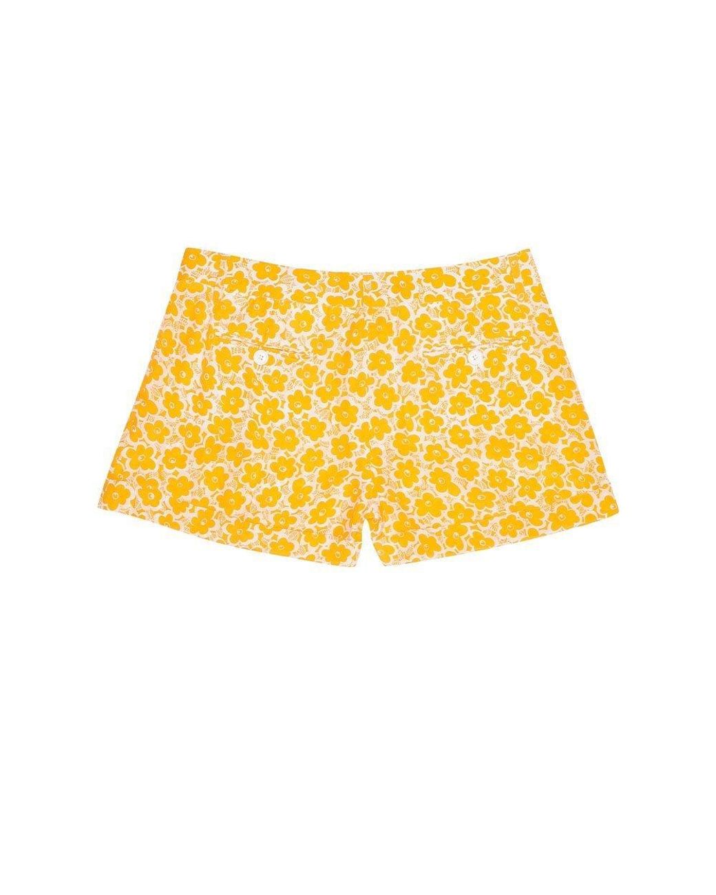 Moschino Yellow Logo Detail Shorts