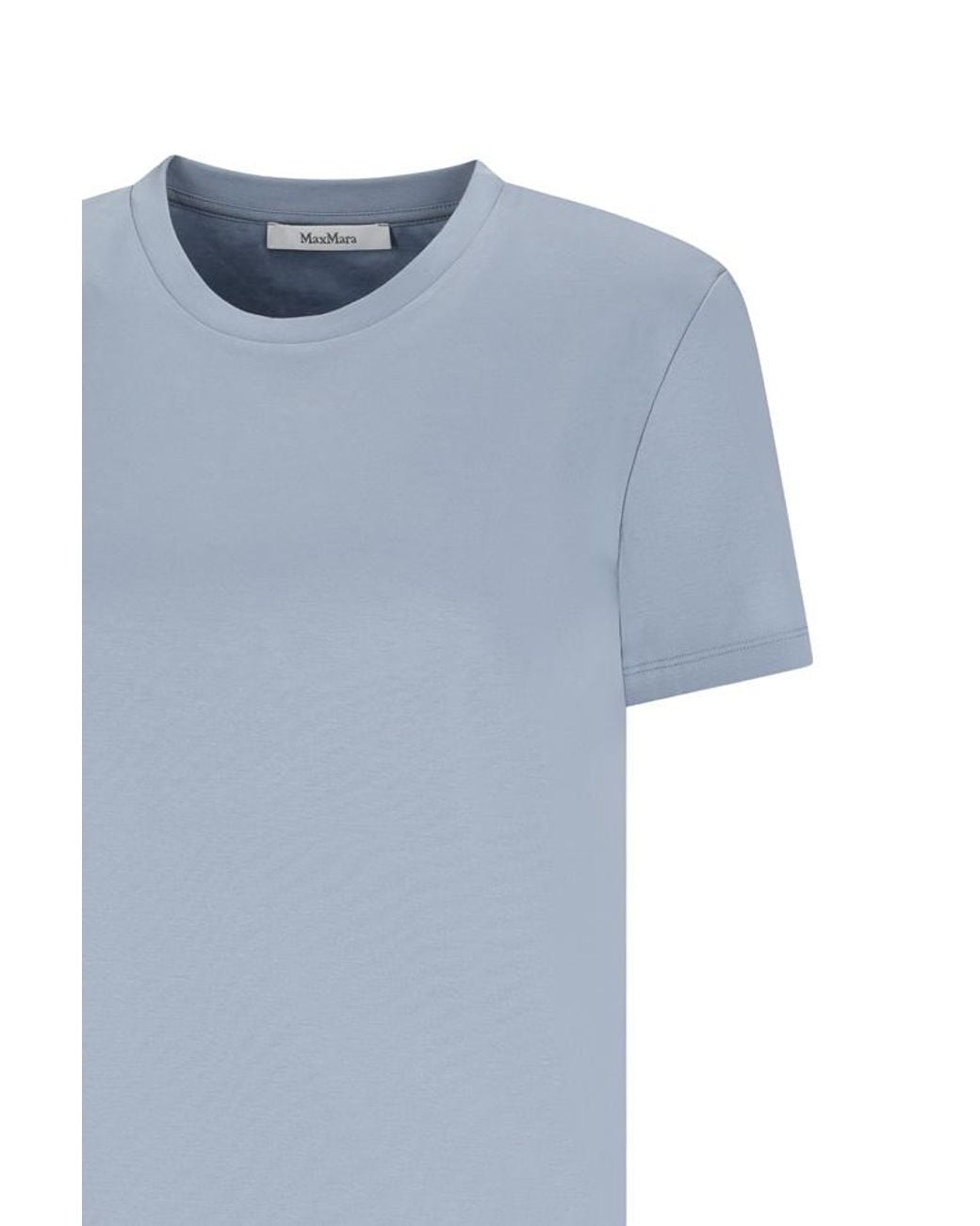Max Mara Blue Madia Logo-Embroidered T-Shirt