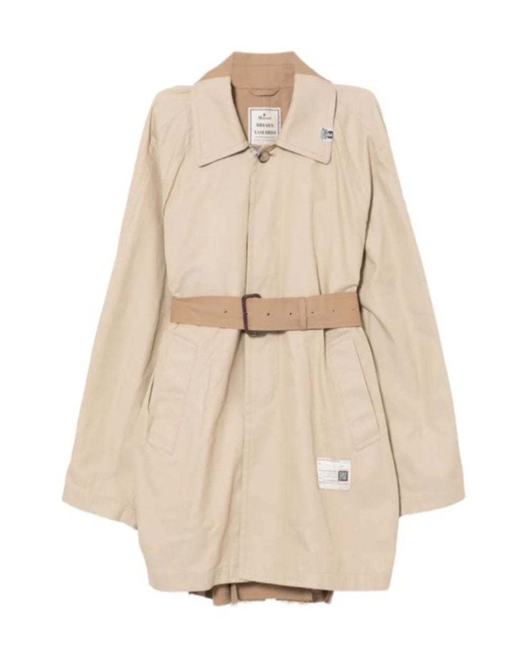 Maison Mihara Yasuhiro Natural Belted Trench Coat