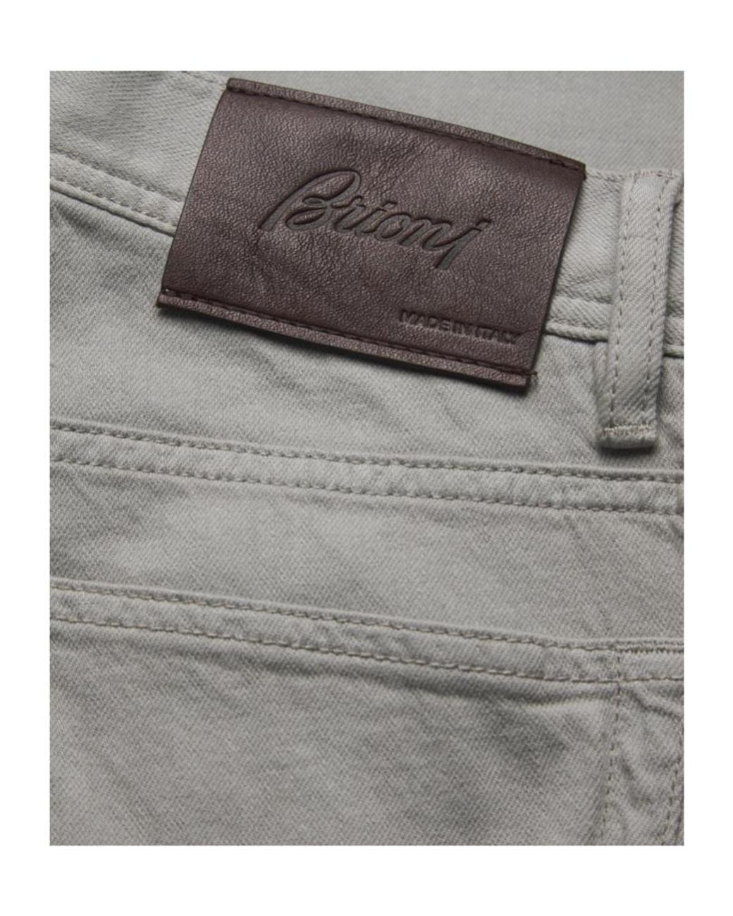 Brioni Gray Slim Fit Jeans for men
