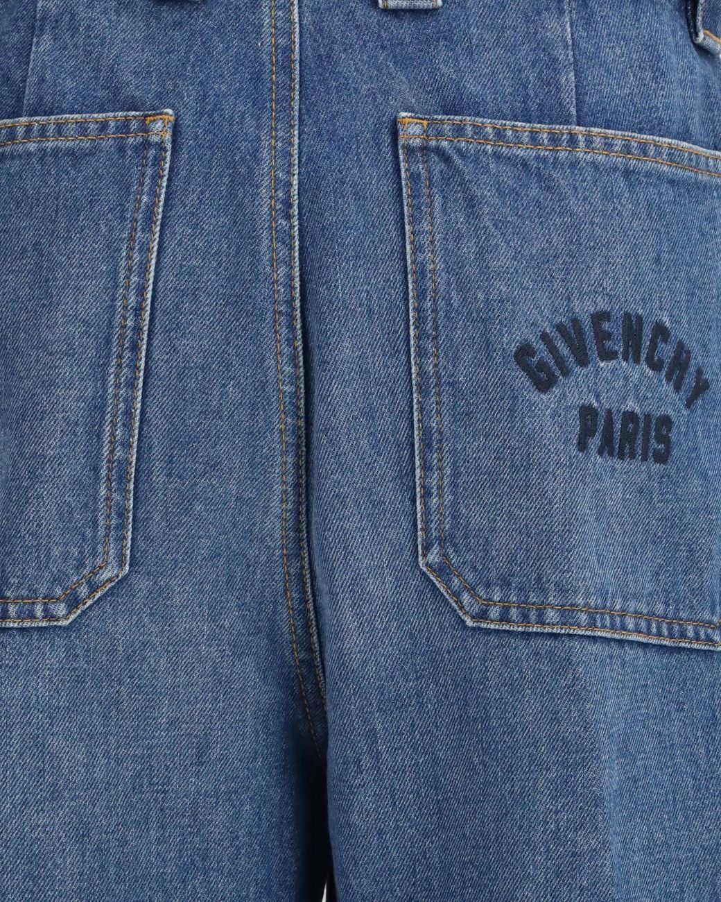 Givenchy Blue Cropped Utility Denim Jeans