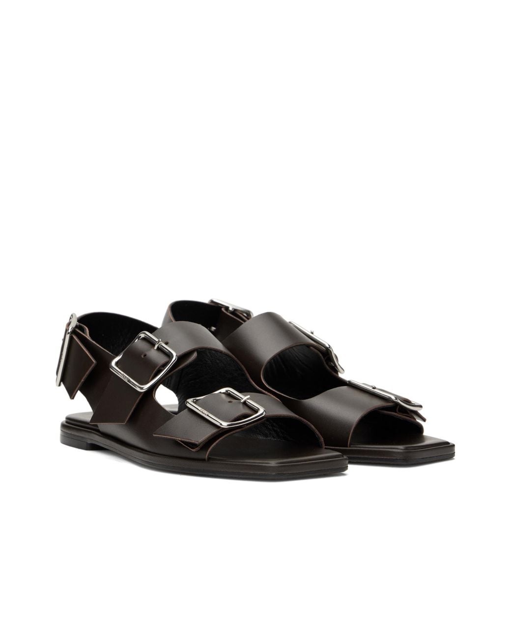 Aeyde Black Thekla Flat Sandals