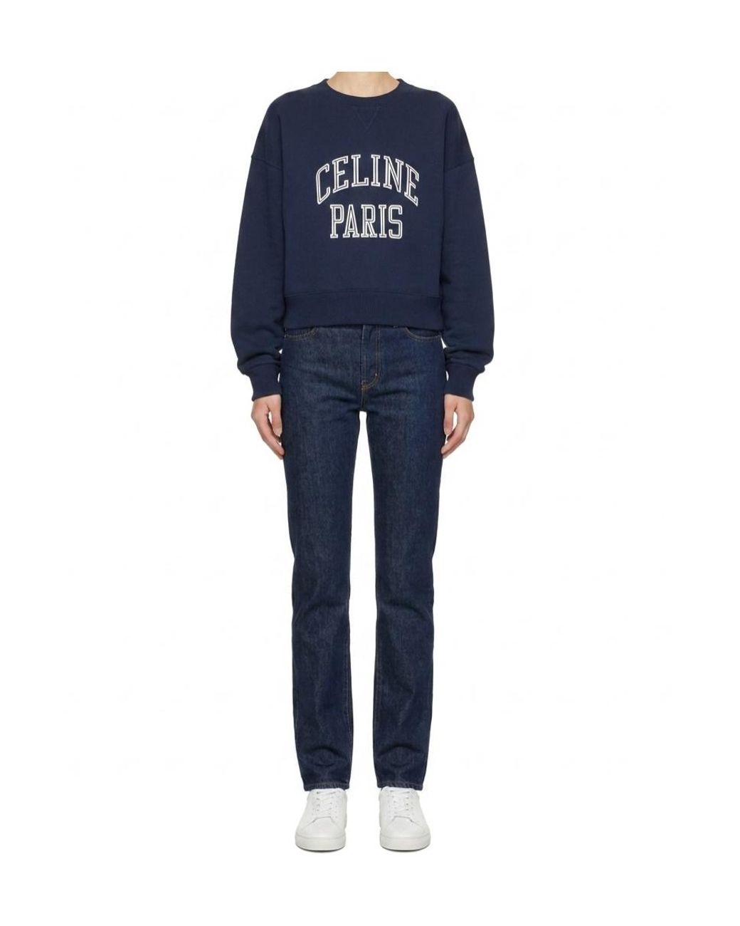 Céline Blue Loose Sweatshirt