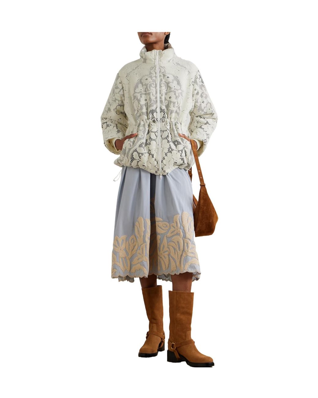 Sea White Arianna Padded Lace Jacket