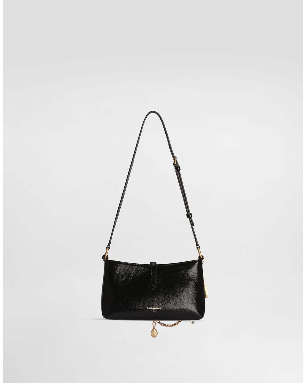 Dolce & Gabbana White Lock Shoulder Bag