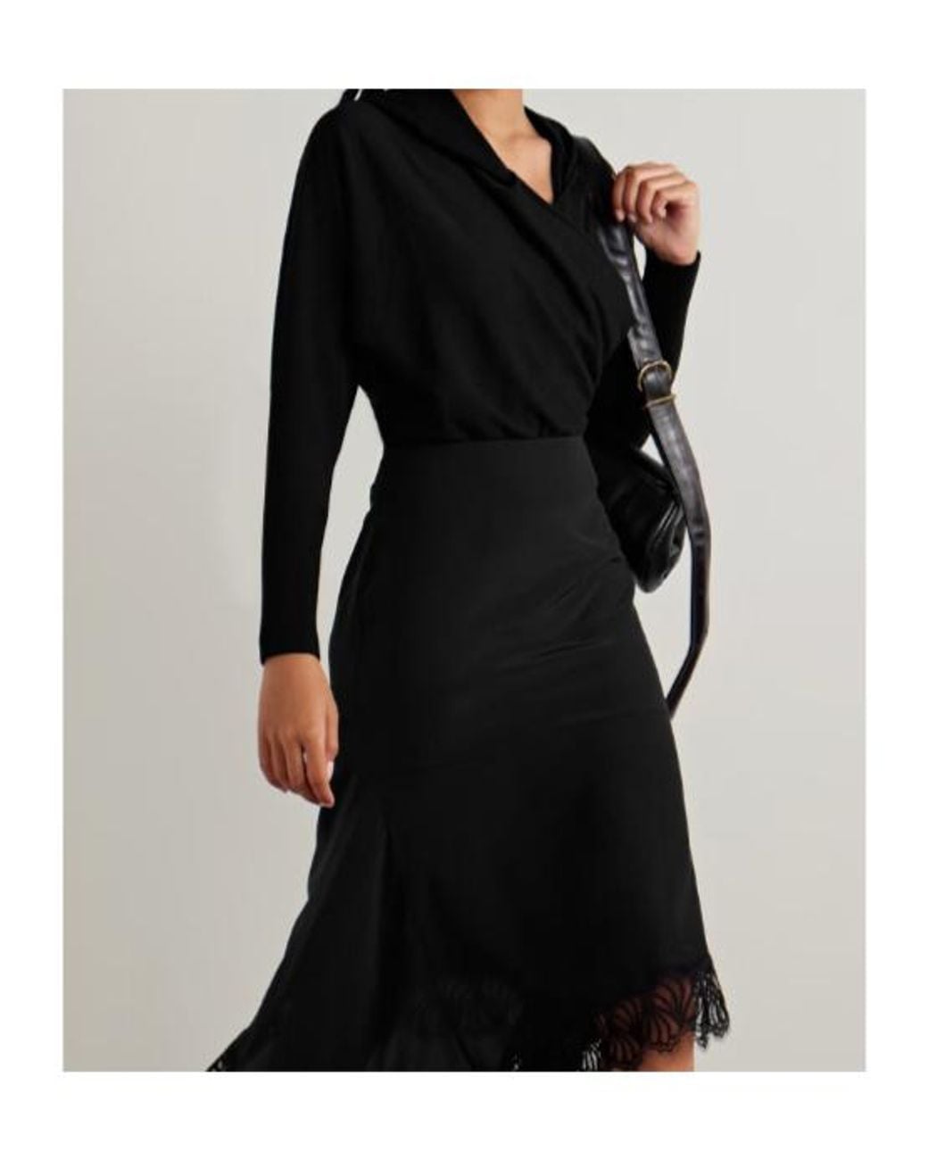 Jonathan Simkhai Black Riley Wrap Hoodie