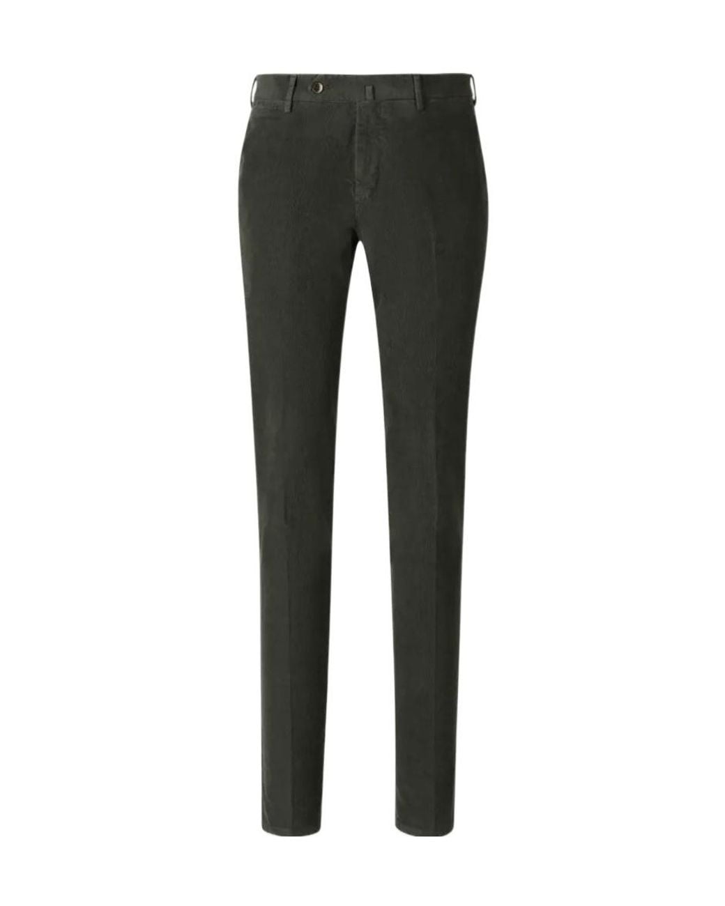Pt Pantaloni Black Slim-Fit Corduroy Trousers for men