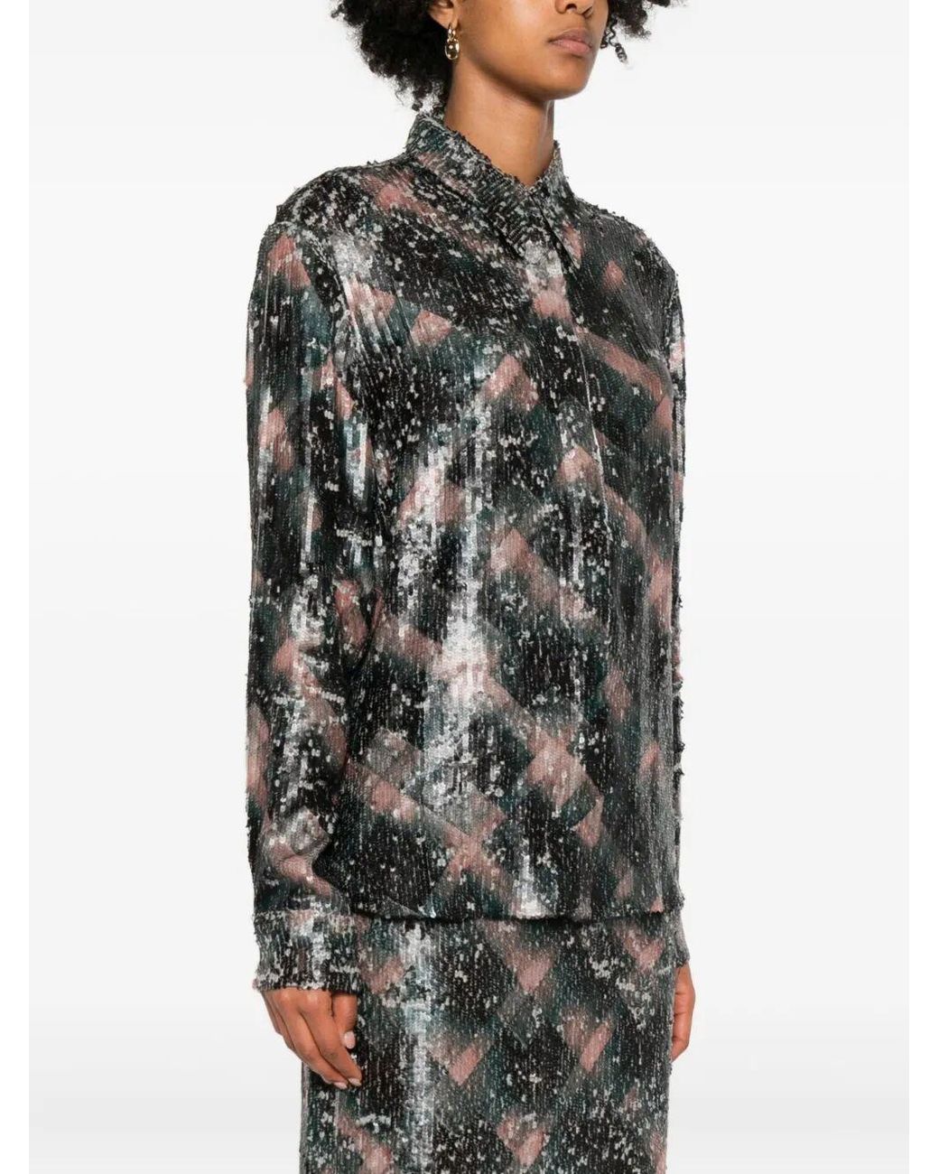 Dries Van Noten Gray Chowy Emb Shirt