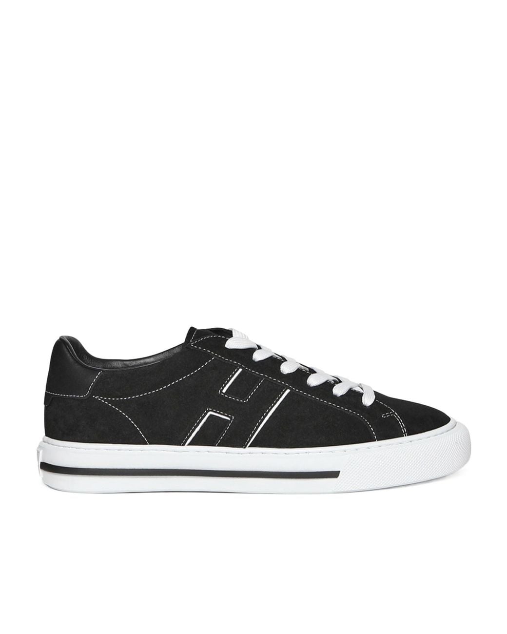 Hogan Black Suede And Leather Sneakers for men