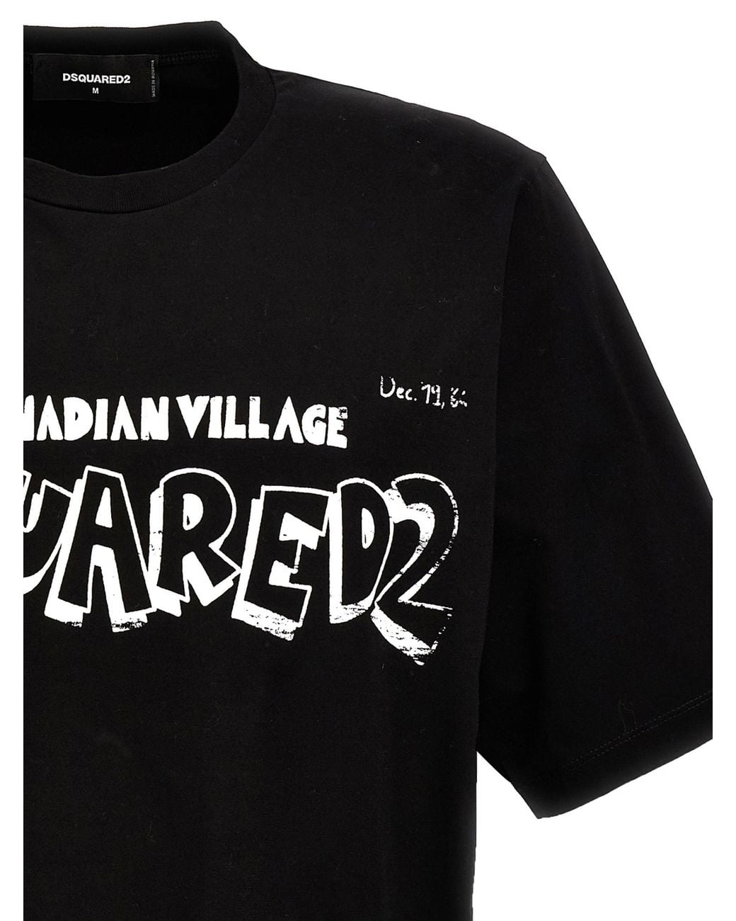 DSquared² Black Logo Printed Crewneck T-Shirt for men