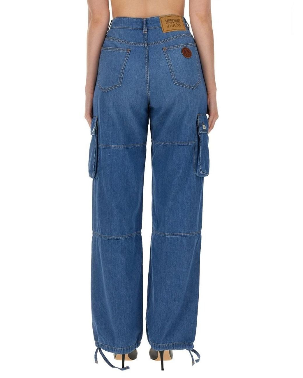 Moschino Blue Belt-Strap Jeans