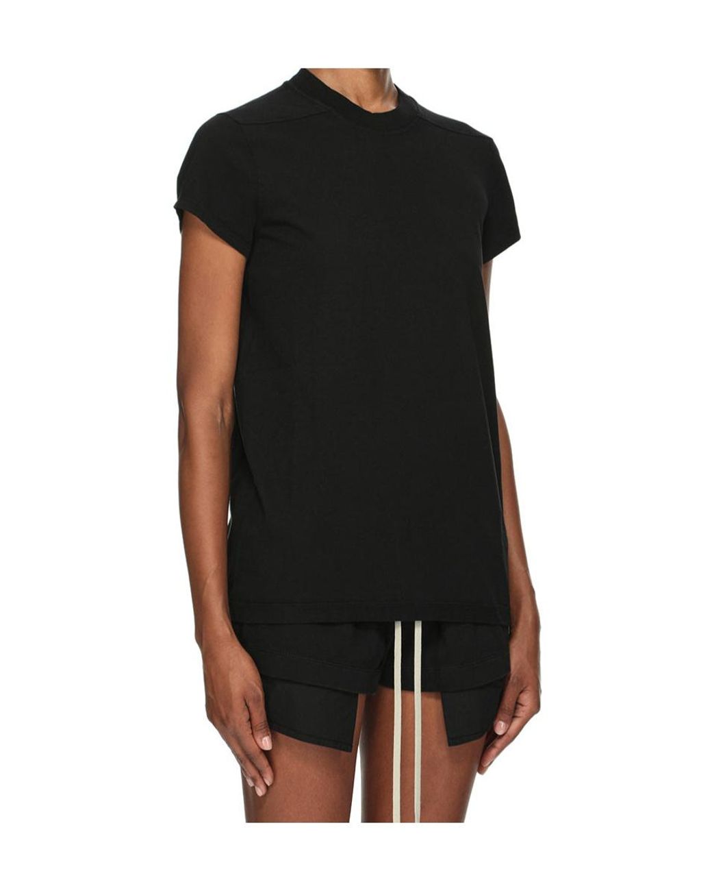 Rick Owens Black Short-Sleeved Crewneck T-Shirt