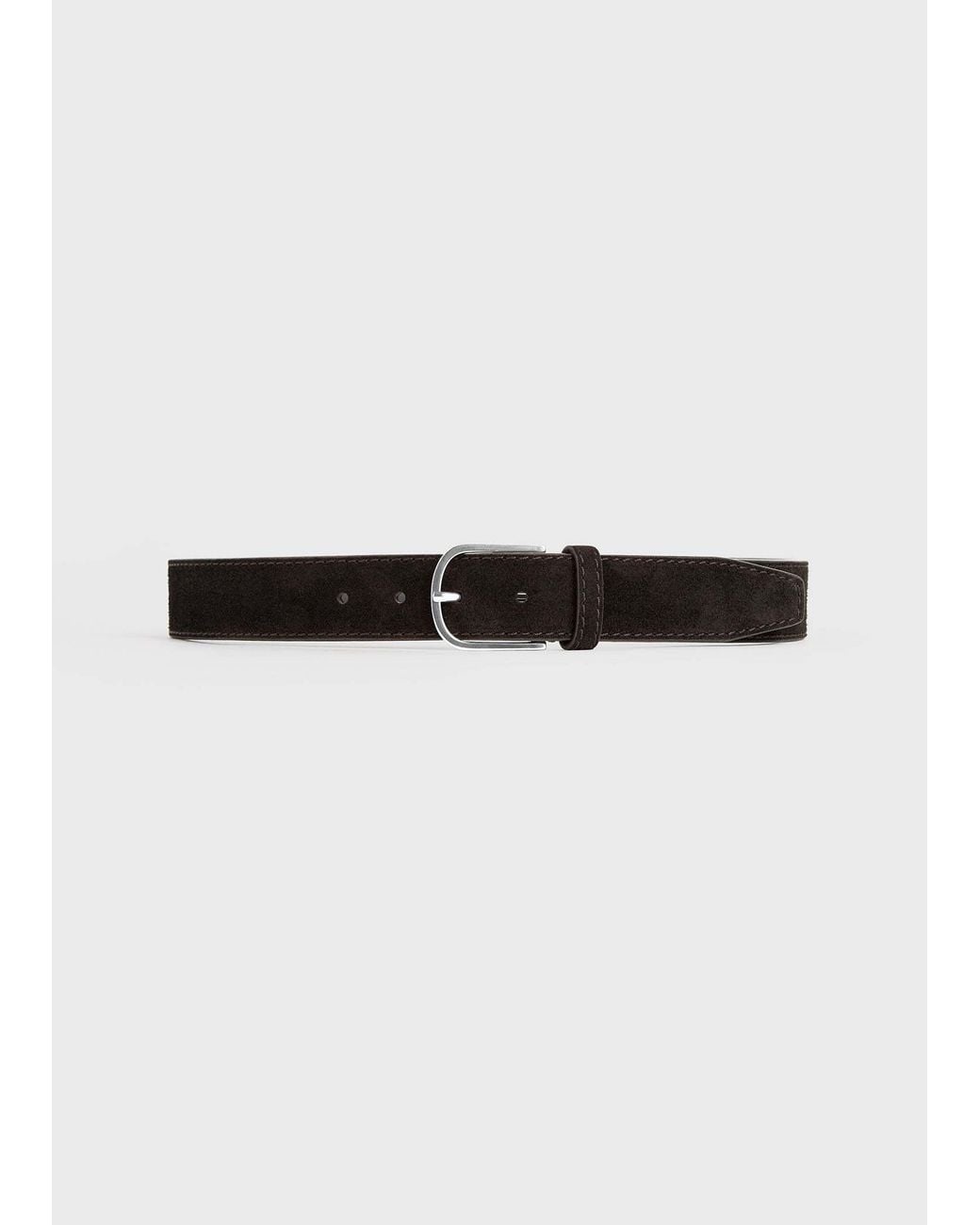 Totême White Suede Buckle Belt for men