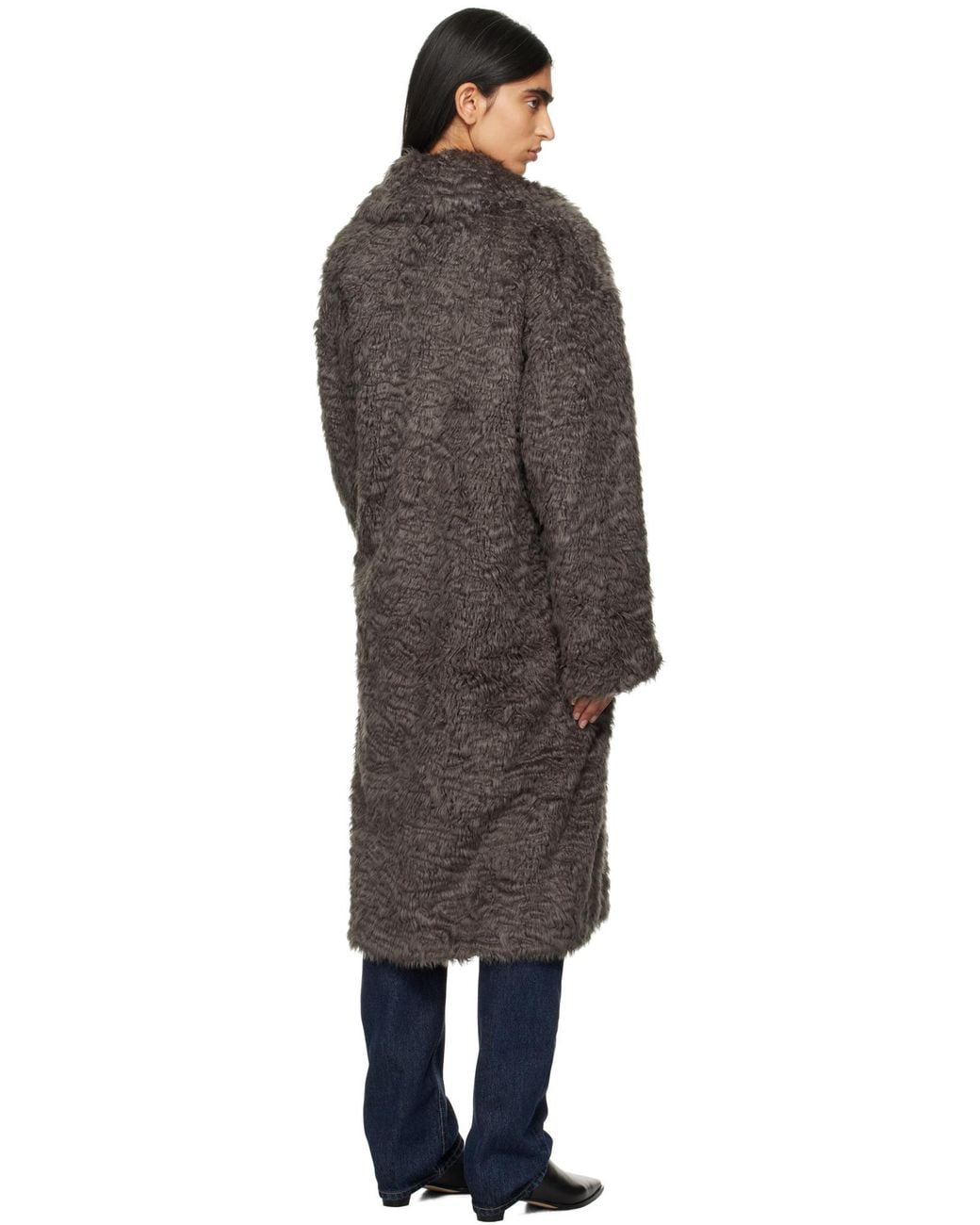 Stand Studio Black Nicole Straight Hem Coat