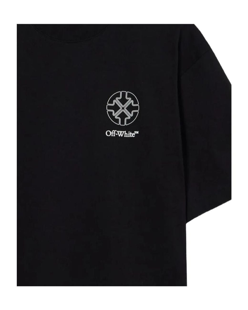 Off-White c/o Virgil Abloh Black Offline Half Arrow Crewneck T-Shirt for men