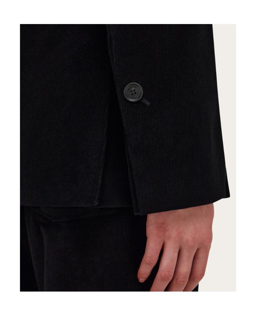 Ferragamo Black Corduroy Blazer