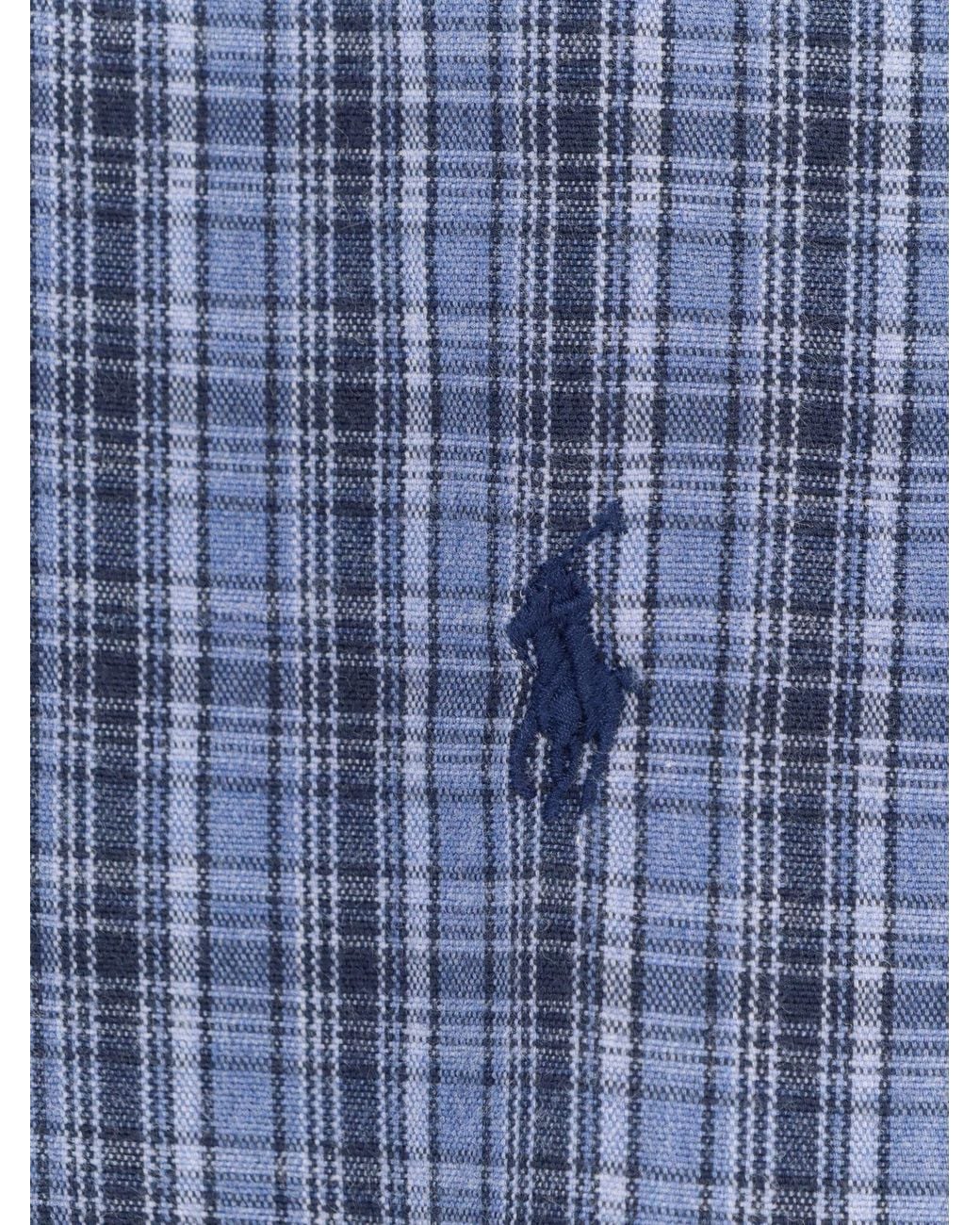 Polo Ralph Lauren Blue Madras Check Shirt for men