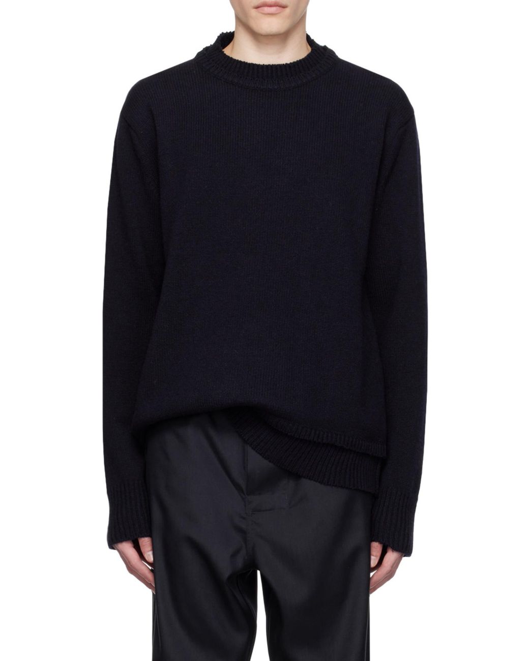 Maison Margiela Blue Elbow Patch Jumper for men