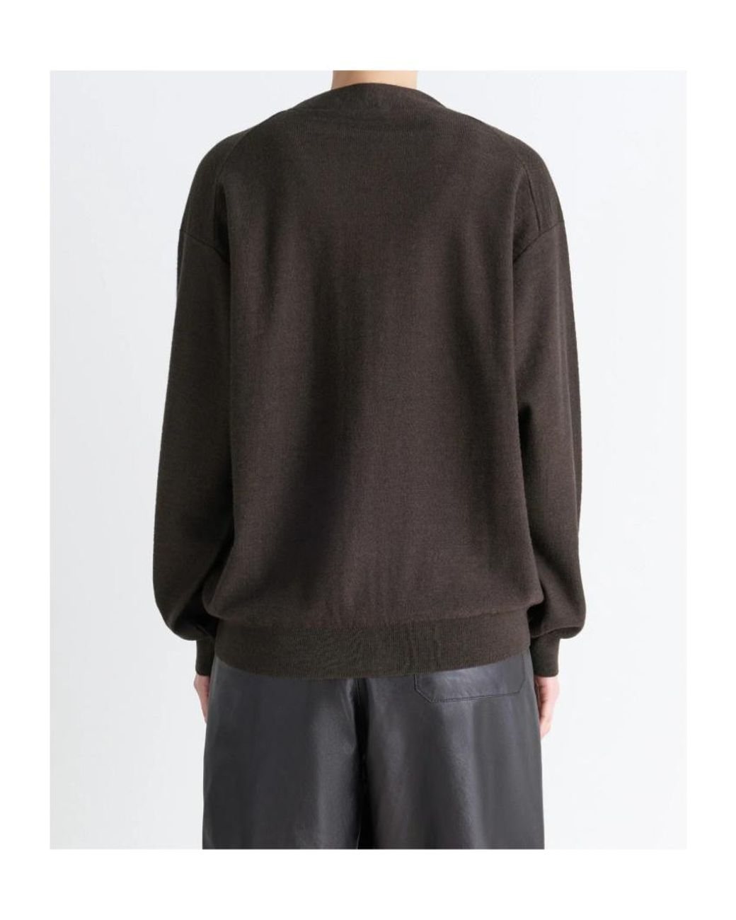 Lemaire Black V-Neck Long Sleeved Cardigan for men