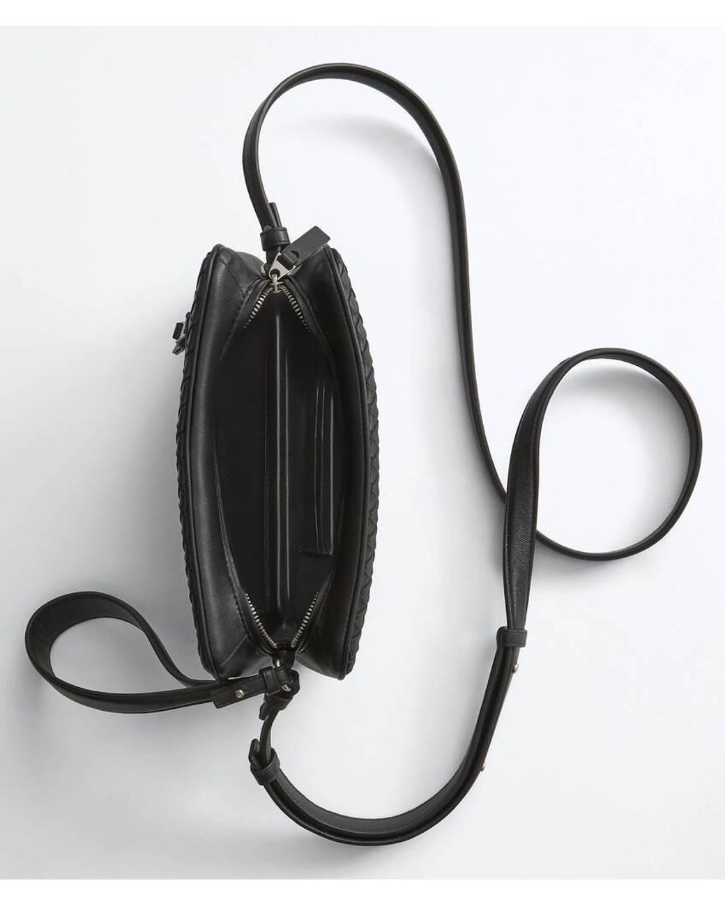 Bottega Veneta Black Zippered Shoulder Bag for men