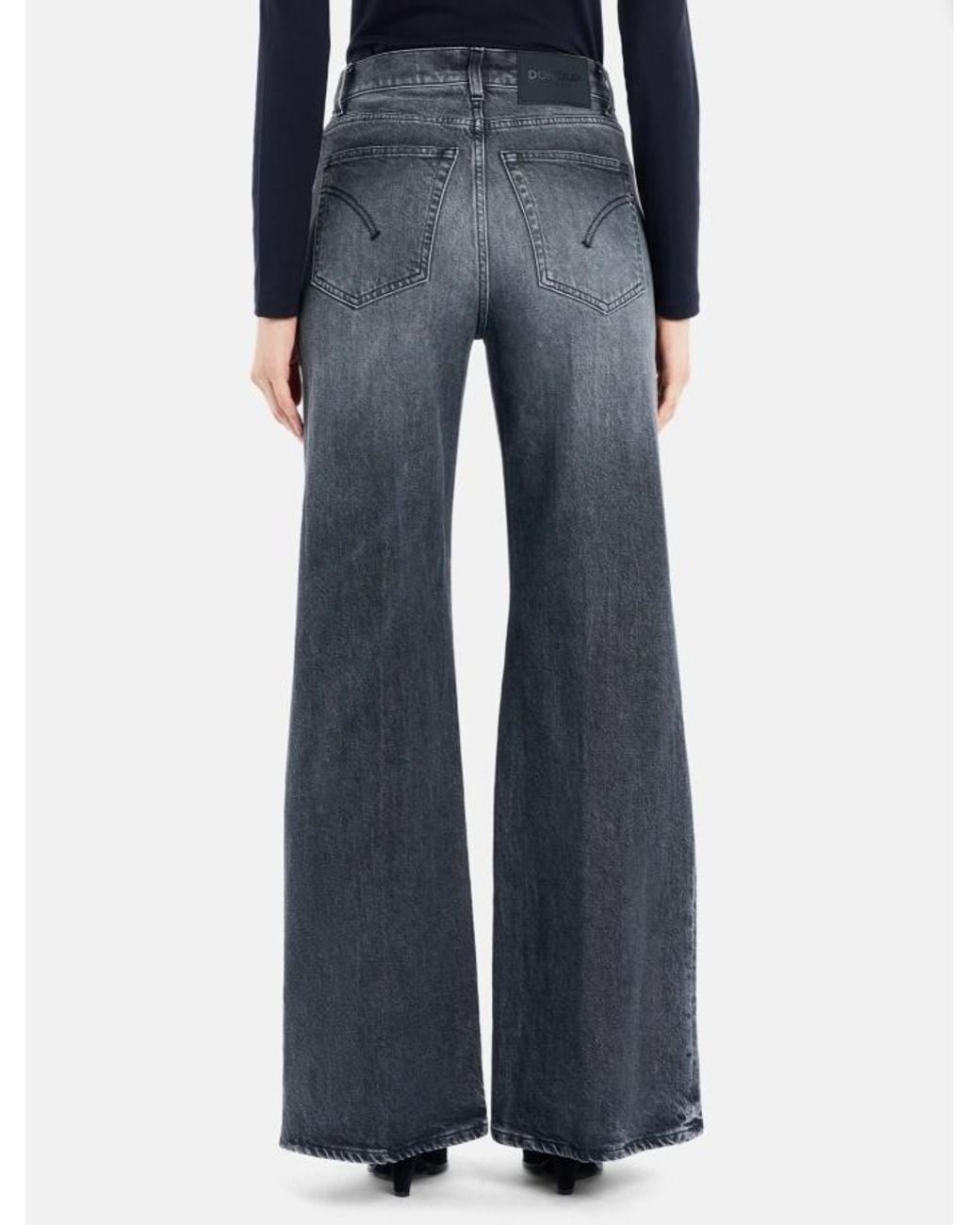 Dondup Blue Amber Wide-Leg Jeans