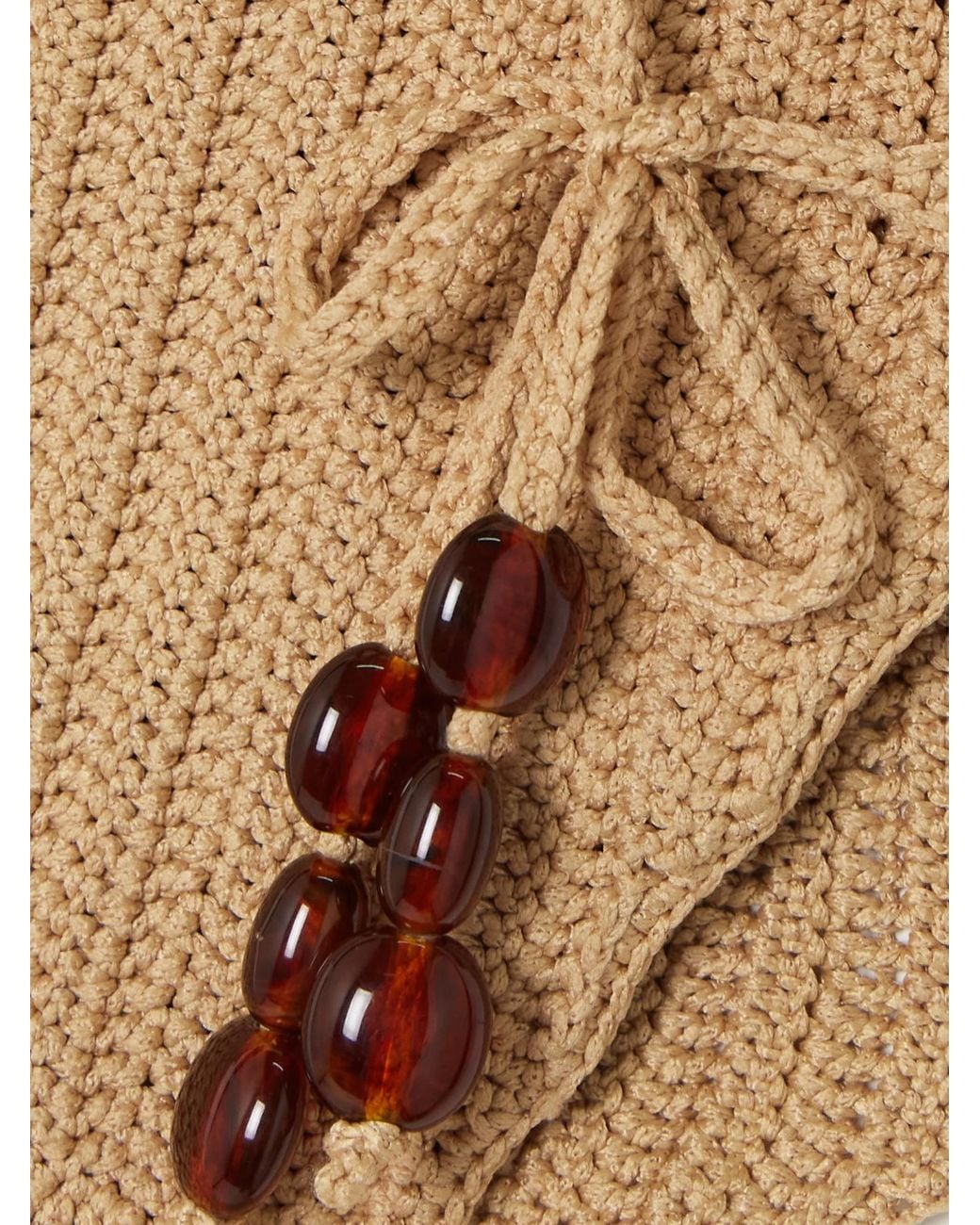 Magda Butrym Natural Bead-Embellished Crocheted Bikini Briefs
