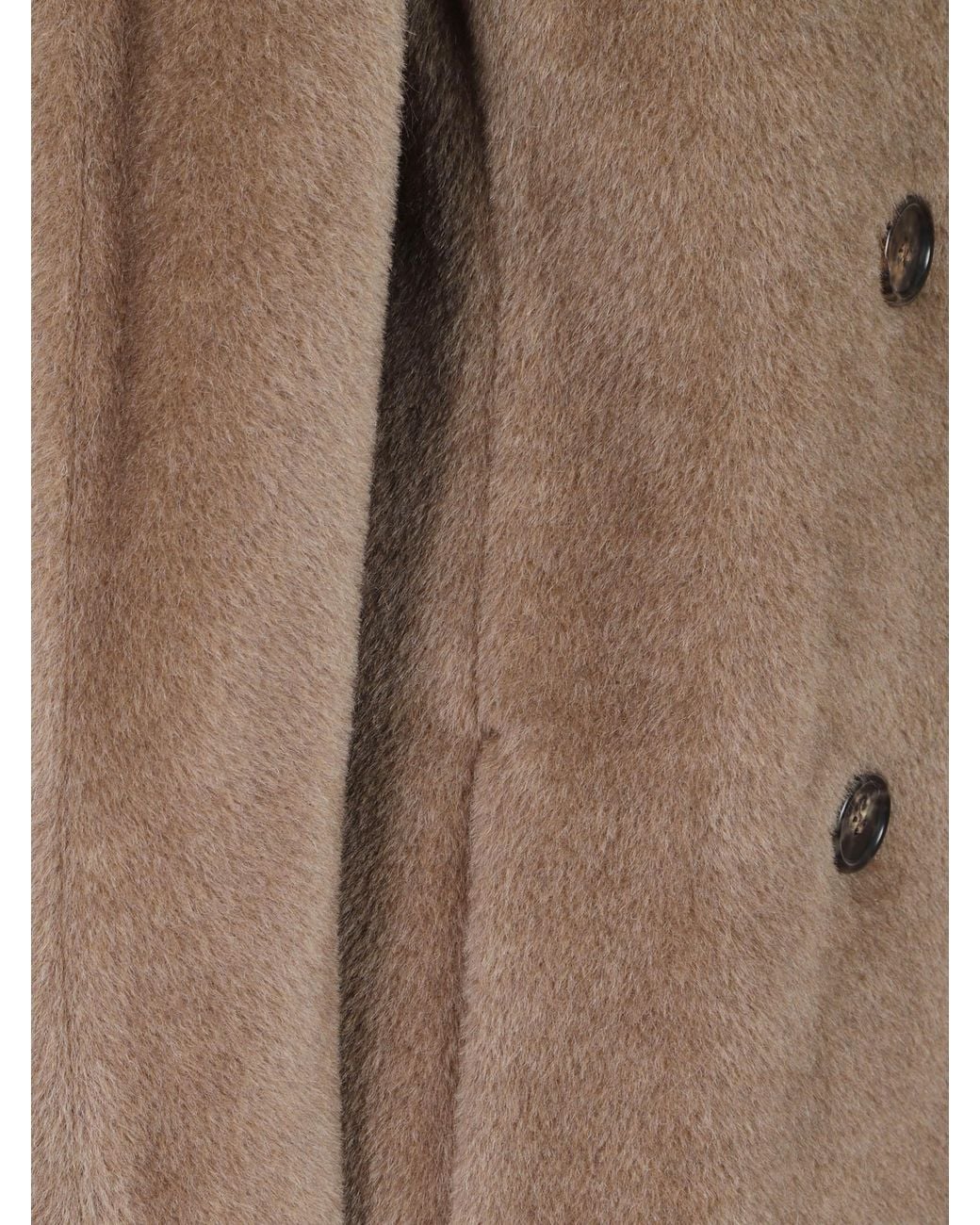Max Mara Brown 'S Roseto Double-Breasted Straight Hem Coat