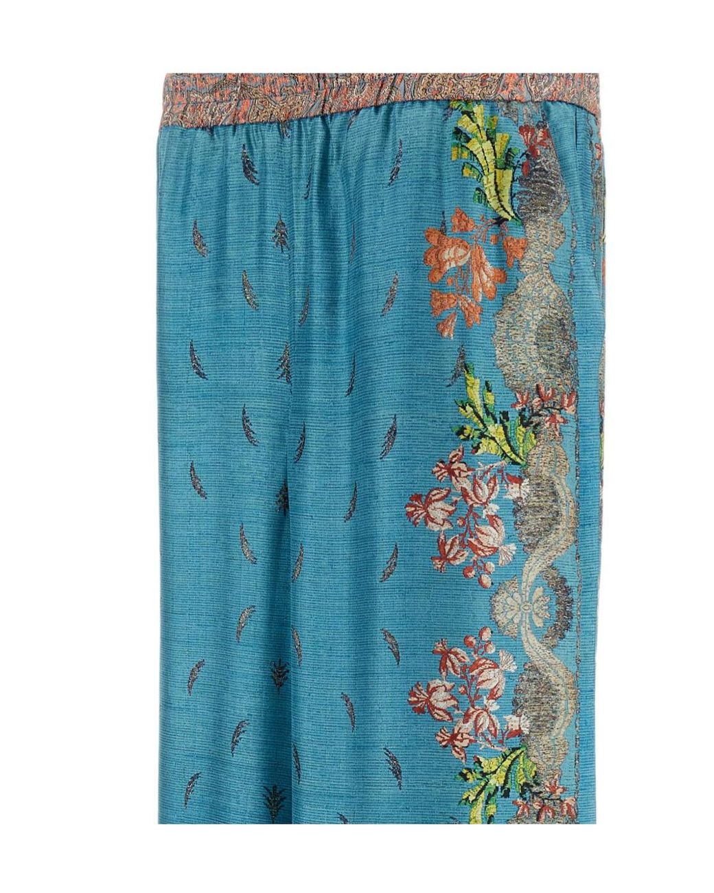 Pierre Louis Mascia Blue Printed Casual Pants
