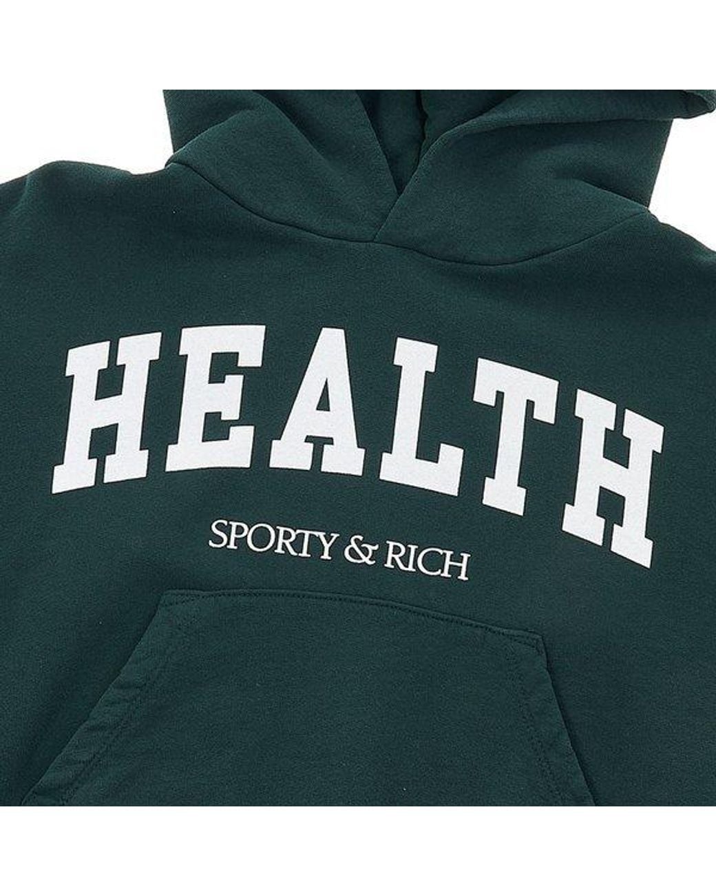Sporty & Rich Blue Health Ivy Cropped Hoodie