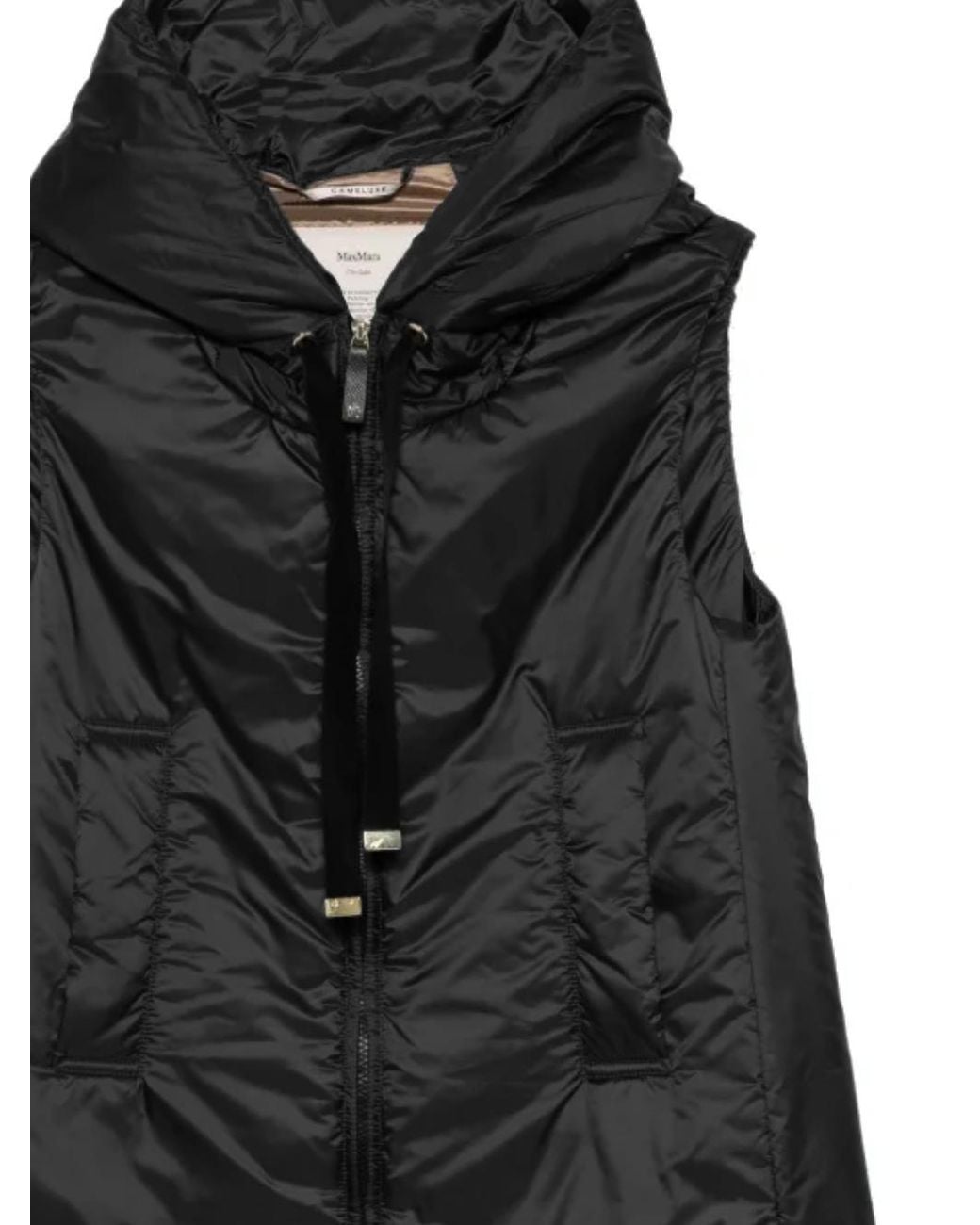 Max Mara Gray The Cube Greengo Sleeveless Hooded Jacket