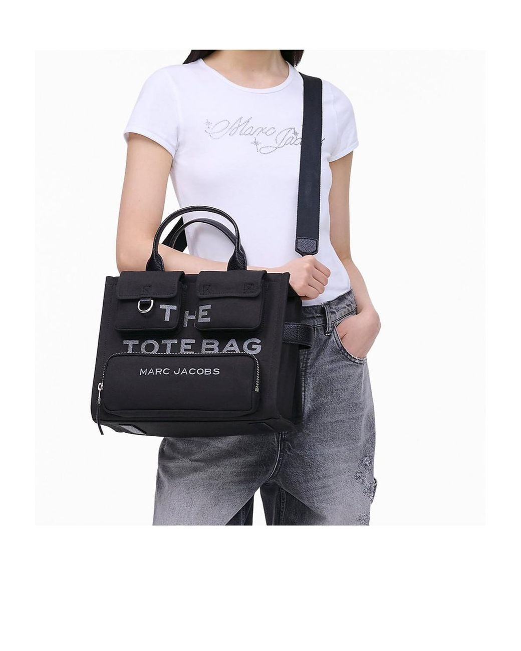 Marc Jacobs Black The Cargo Medium Tote Bag