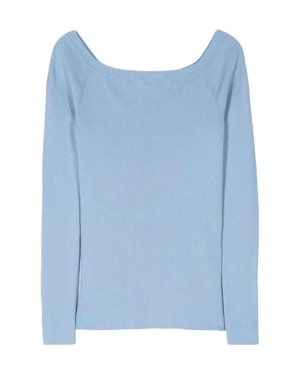 P.A.R.O.S.H. Blue Long-Sleeve Knit Top