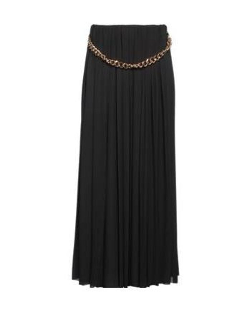 Balenciaga Black Pleated Midi Skirt