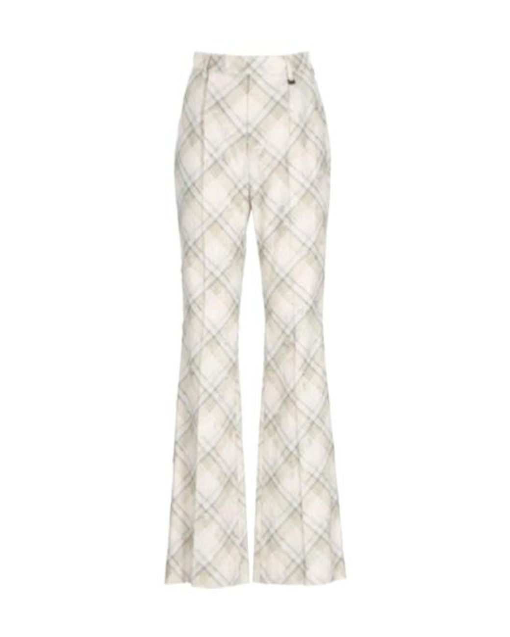Vivienne Westwood White Checked Flared Pants