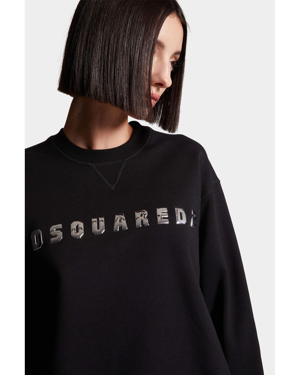 DSquared² Black Logo Detailed Crewneck Sweatshirt