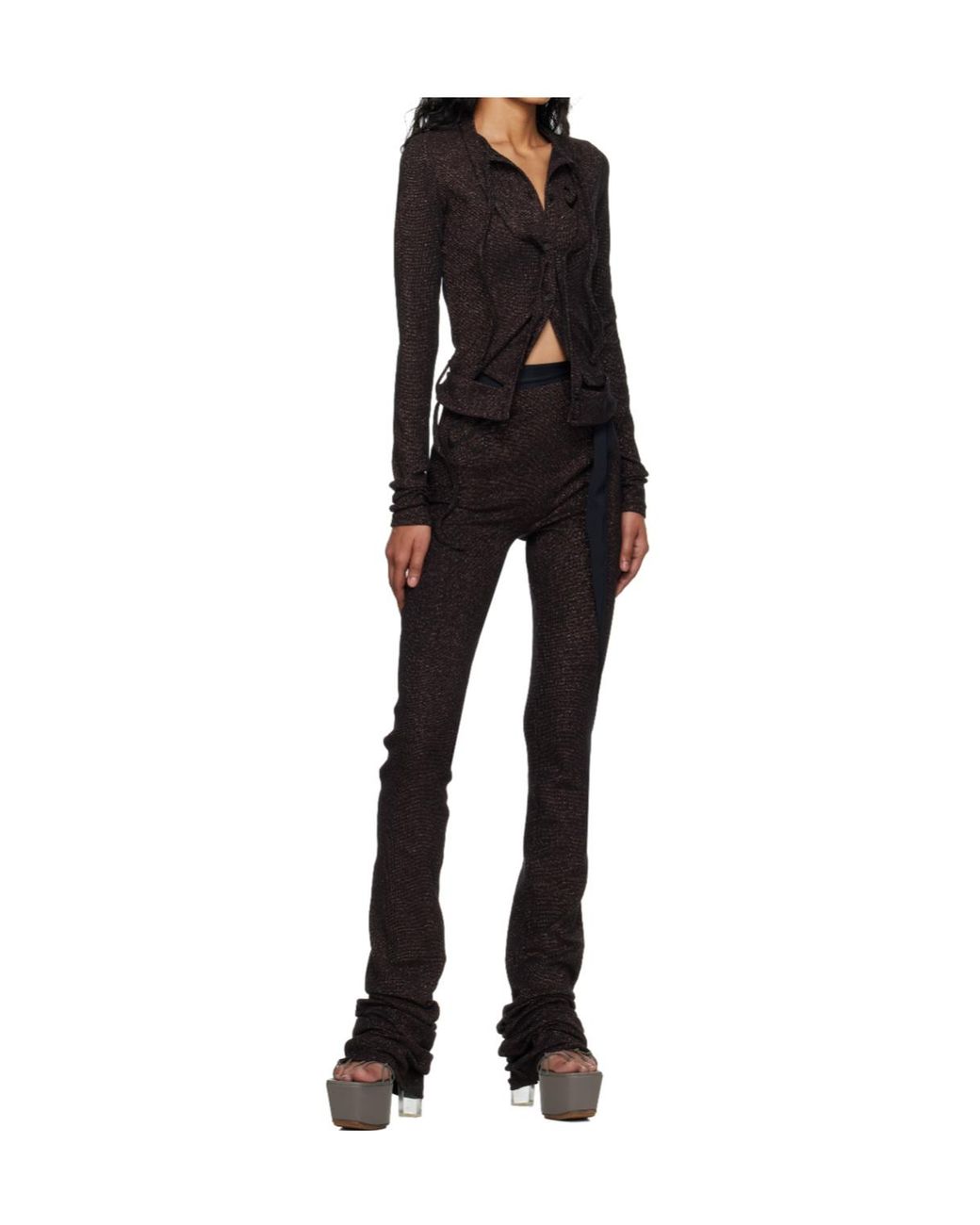OTTOLINGER Black Glitter-Effect Trousers