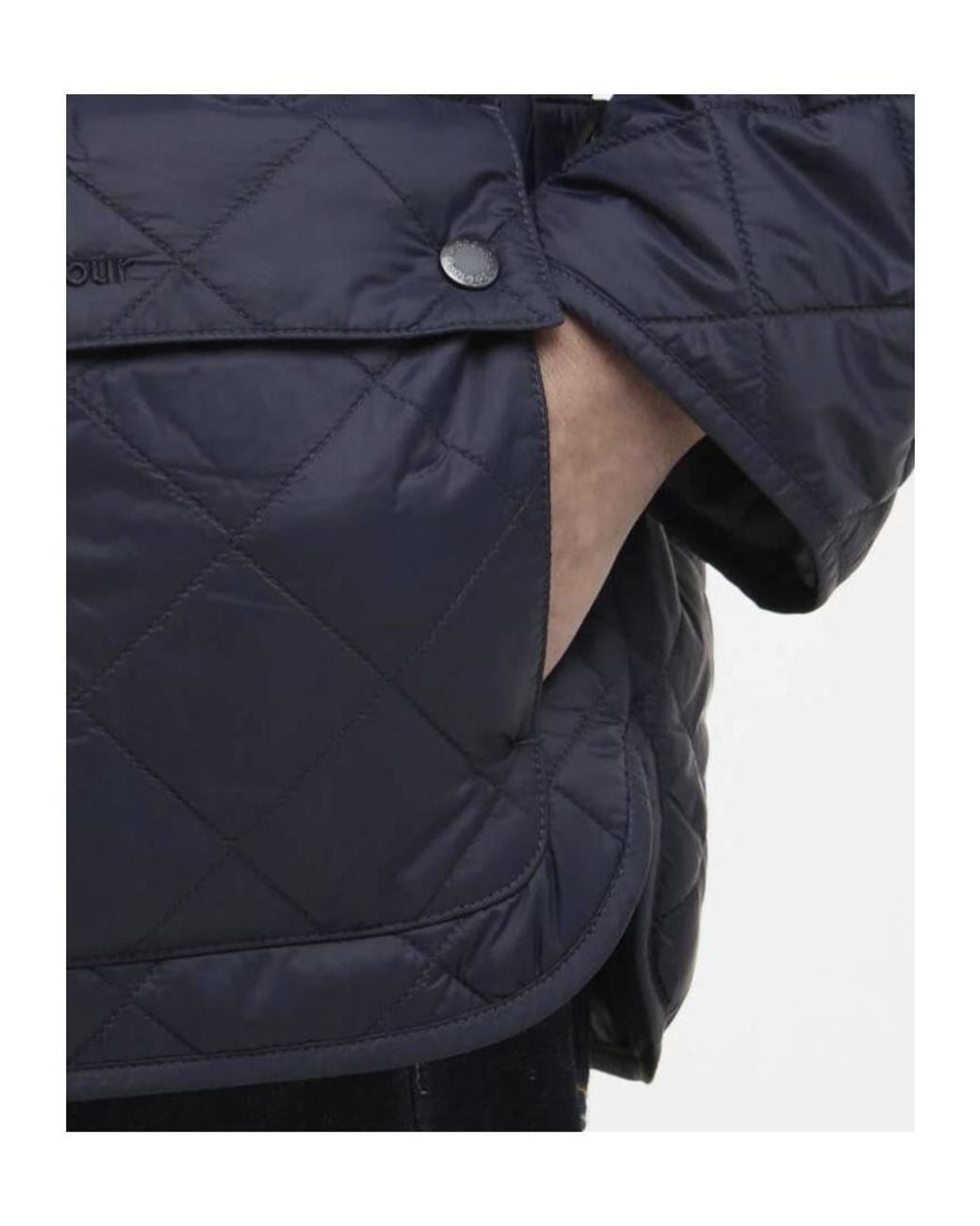Barbour Blue City Bedale Quilted Corduroy-Collar Jacket for men
