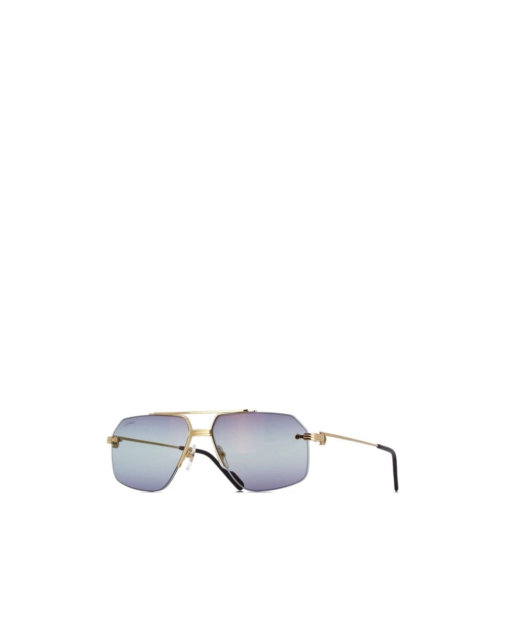 Cartier White Square Frame Sunglasses for men