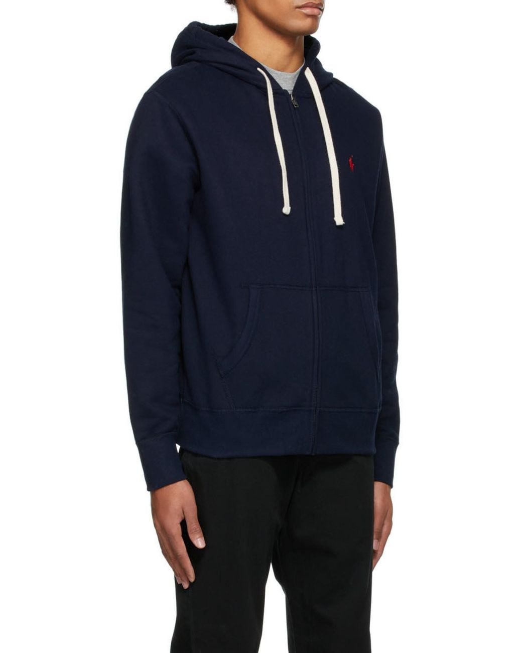 Polo Ralph Lauren Blue Ralph Lauren Zip-Up Logo Hoodie for men