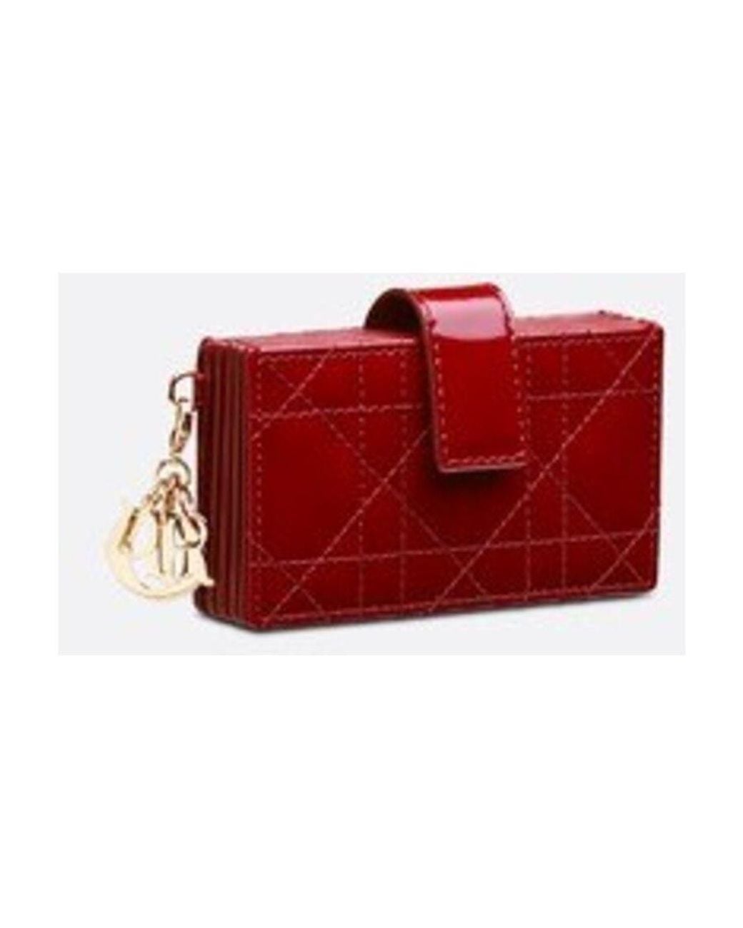 Dior Red Lady Jasmine Card Holder