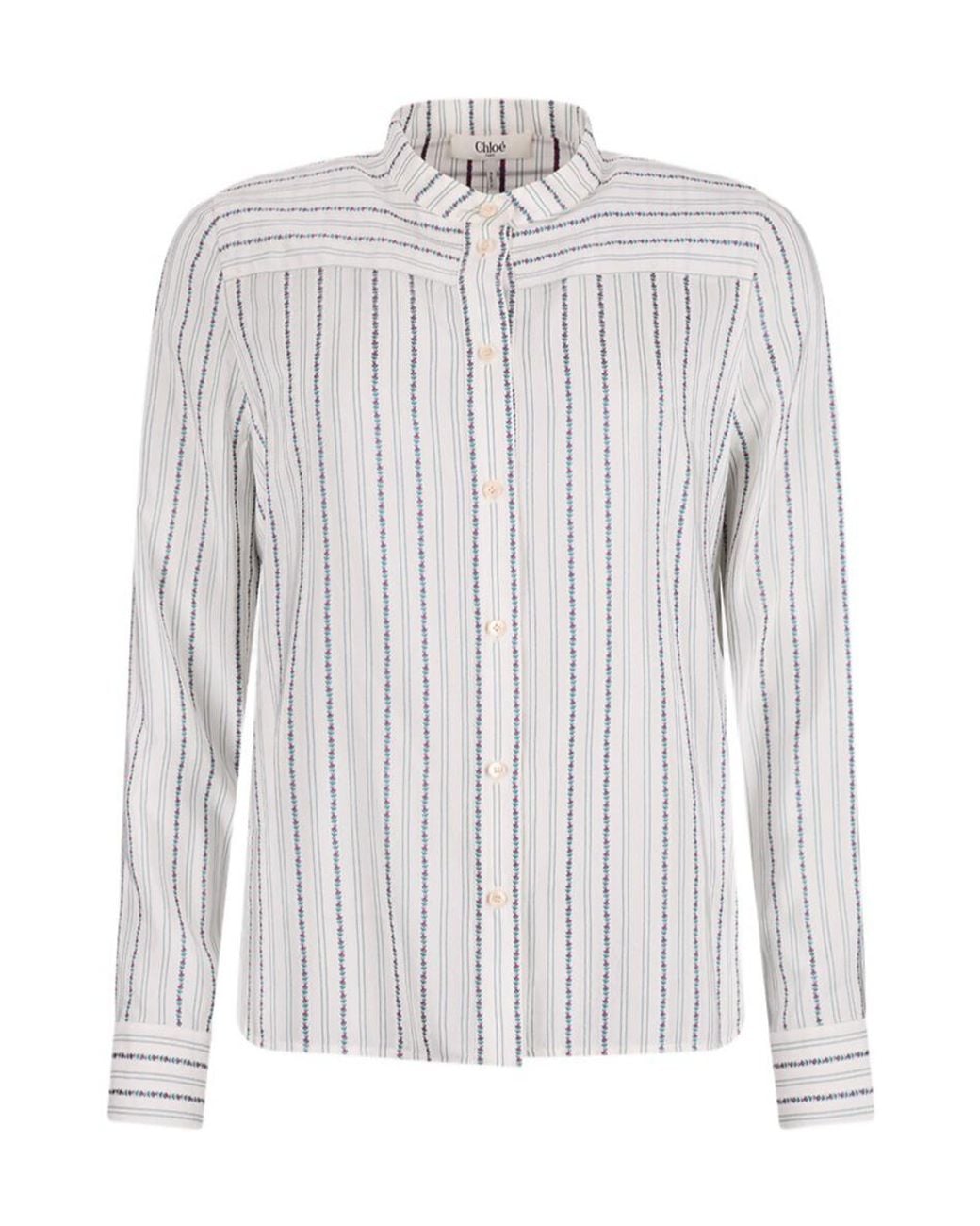 Chloé White Striped Shirt