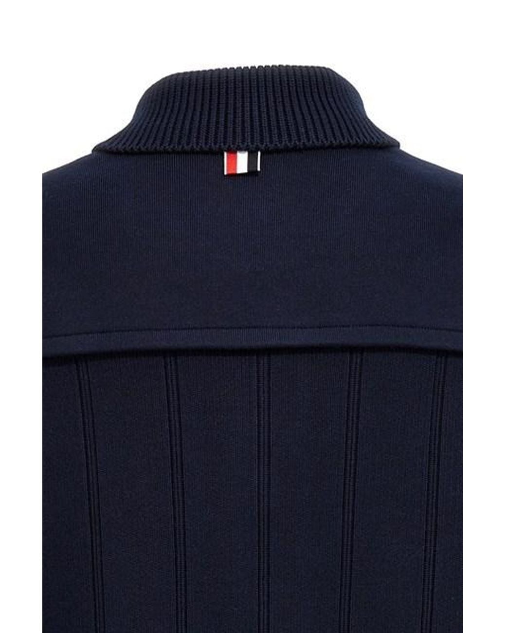 Thom Browne Blue Rwb Striped Shirt Jacket for men