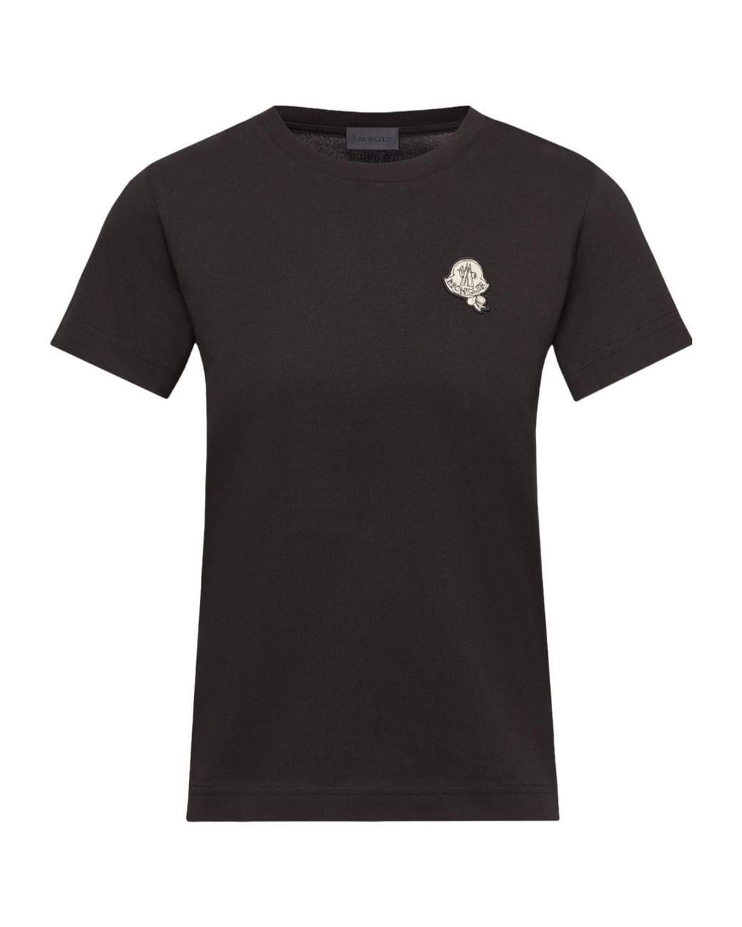 Moncler Black Logo Patch Crewneck T-Shirt