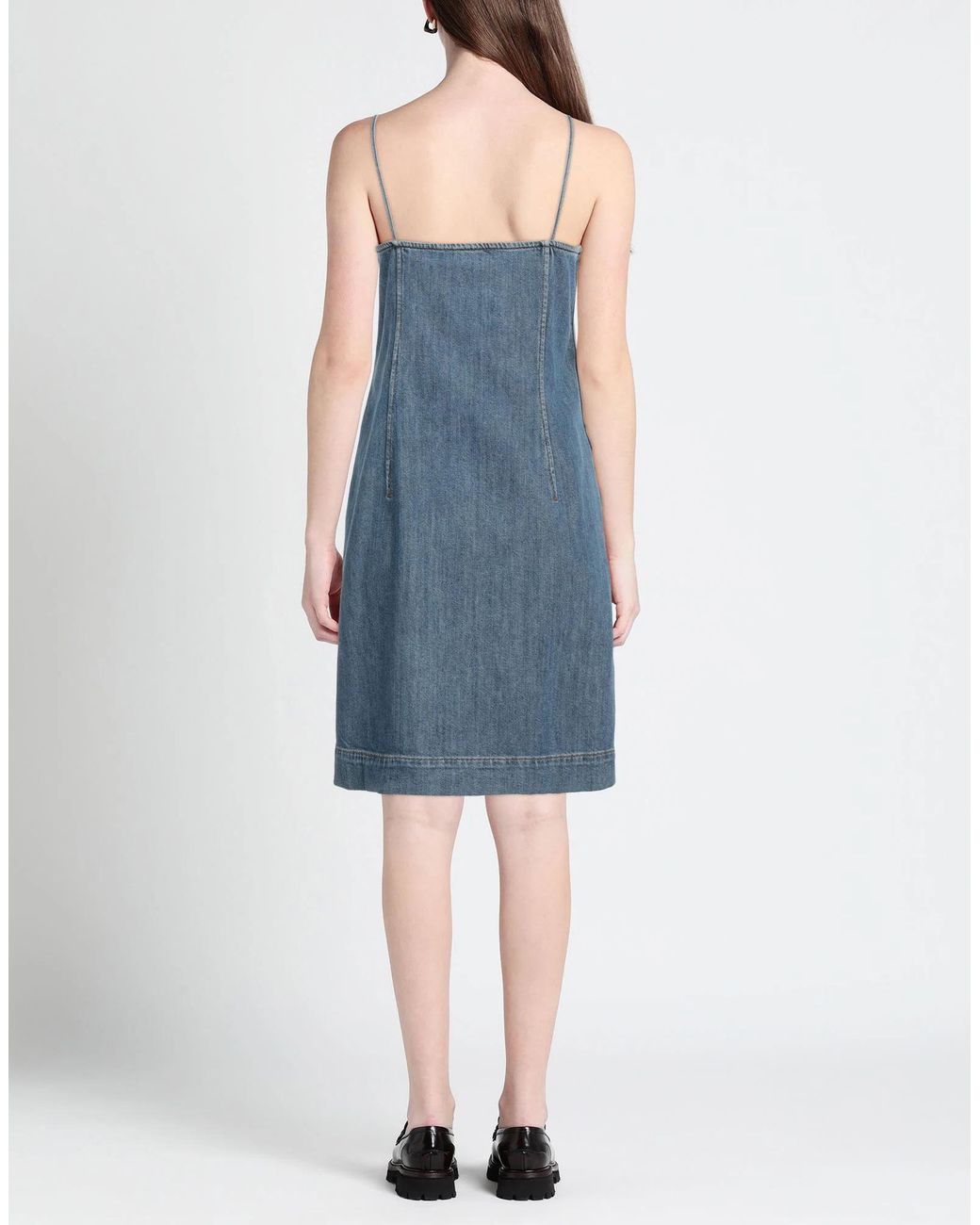 Sportmax Blue Sleeveless Denim Dress